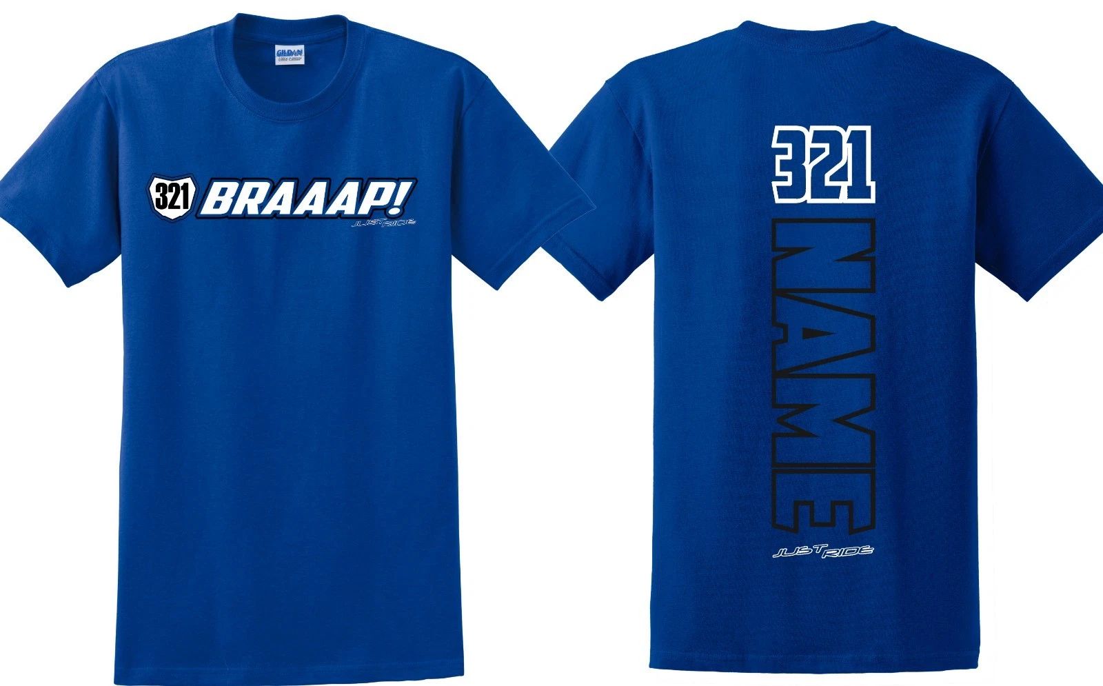 JUST RIDE BRAAAP CUSTOM NUMBER PLATE T SHIRT MX MOTOCROSS PERSONALIZED Unisex T-shirt, Sweatshirt, Hoodie, Long Sleeve Tee - T-Shirt, Sweatshirt, Hoodie