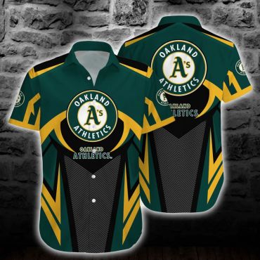 Oakland Athletics Dynamic Chevron Hawaiian Shirt Unisex T-shirt, Sweatshirt, Hoodie, Long Sleeve Tee - T-Shirt, Sweatshirt, Hoodie