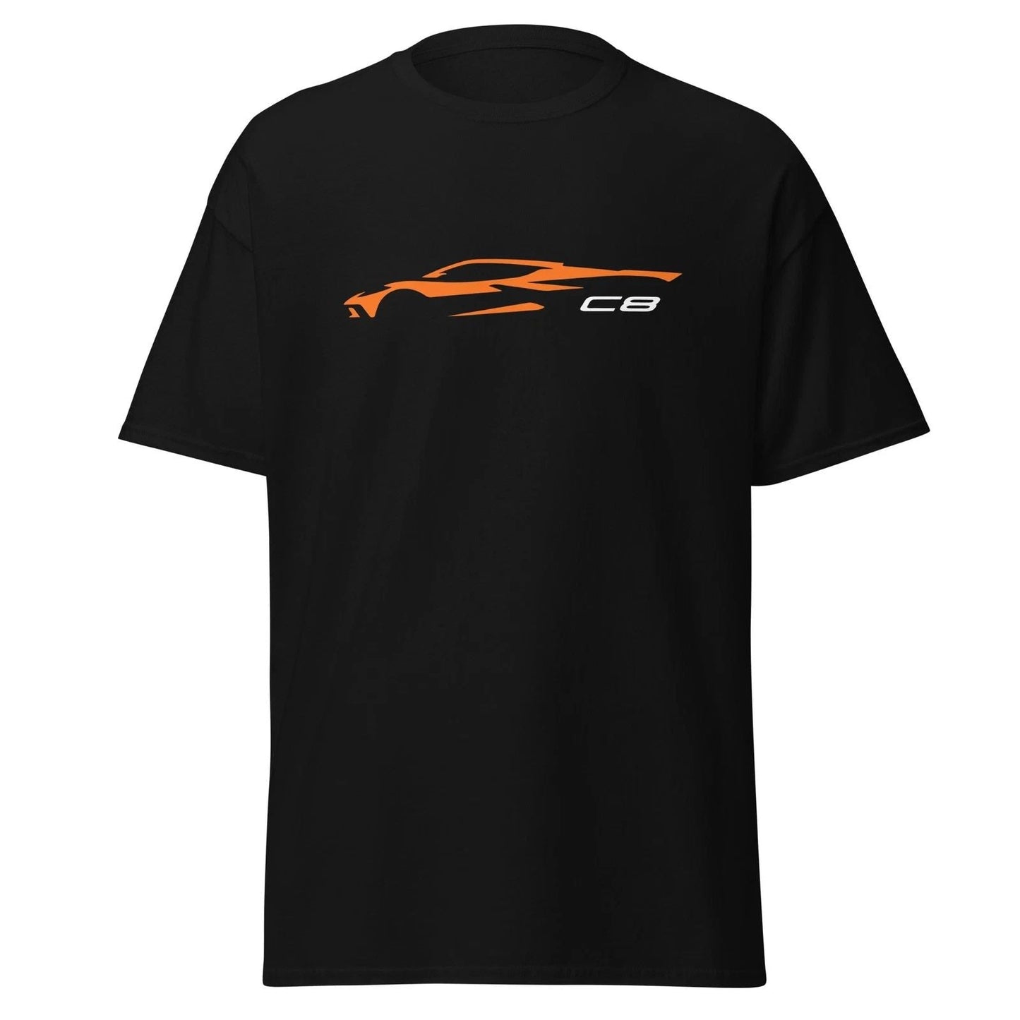 Premium T-Shirt For Chevrolet Corvette C8 2023 Orange Car Enthusiast Gift Unisex T-shirt, Sweatshirt, Hoodie, Long Sleeve Tee - T-Shirt, Sweatshirt, Hoodie