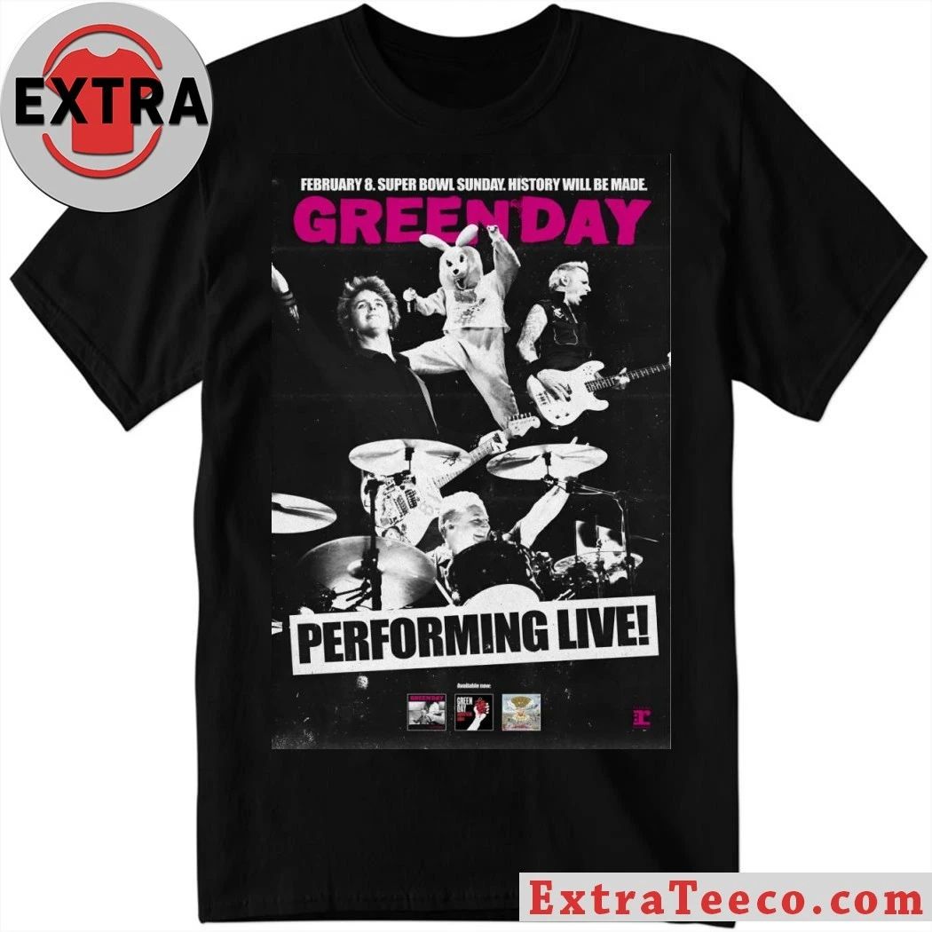 Poster Green Day At Levis Stadium In Santa Clara, CA On Feb 8, 2026 Shirt Unisex T-shirt, Sweatshirt, Hoodie, Long Sleeve Tee - T-Shirt, Sweatshirt, Hoodie