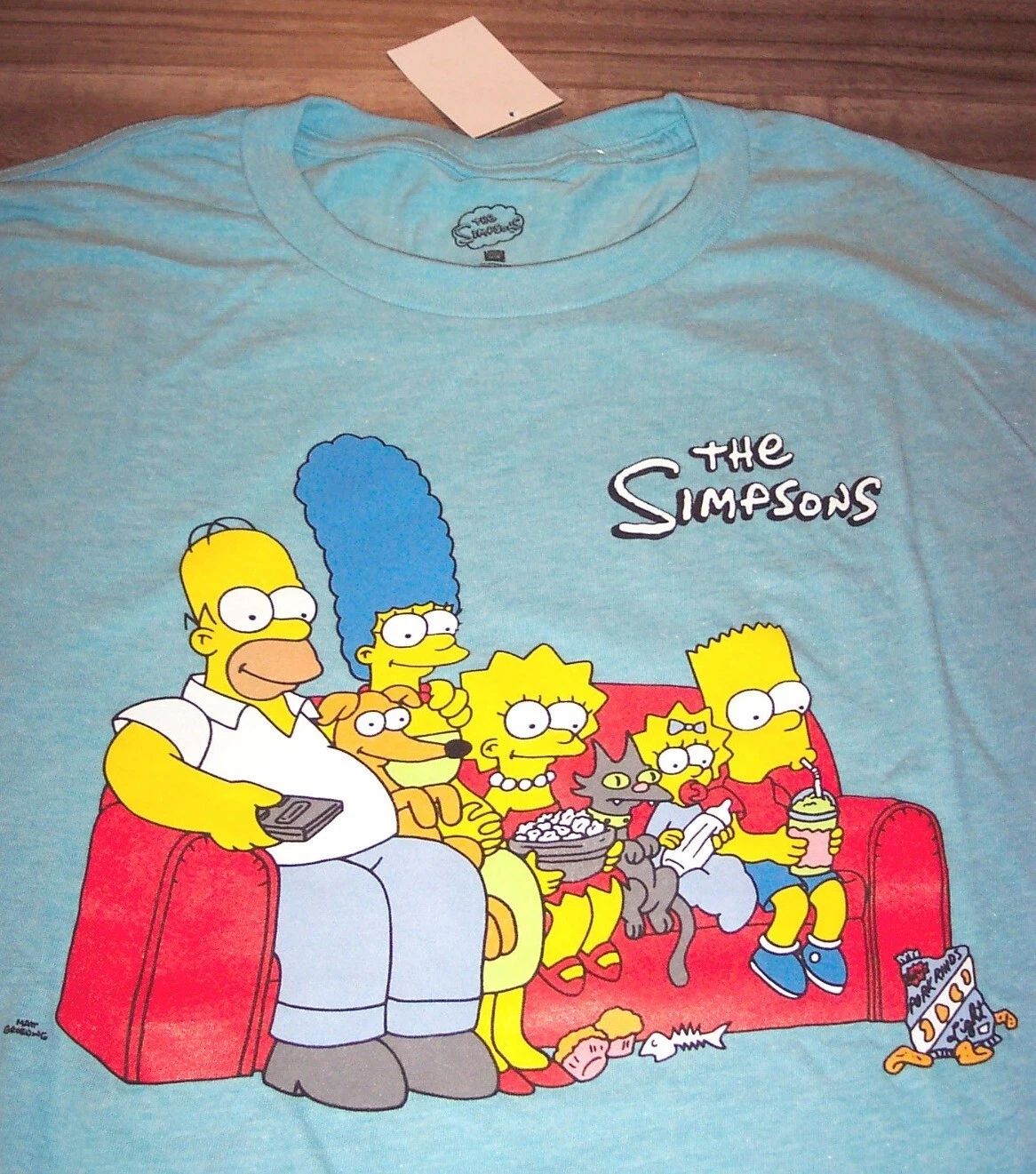 THE SIMPSONS Family Couch T-Shirt Mens 2XL XXL NEW w/ TAG Homer Bart Lisa Marge Unisex T-shirt, Sweatshirt, Hoodie, Long Sleeve Tee - T-Shirt, Sweatshirt, Hoodie