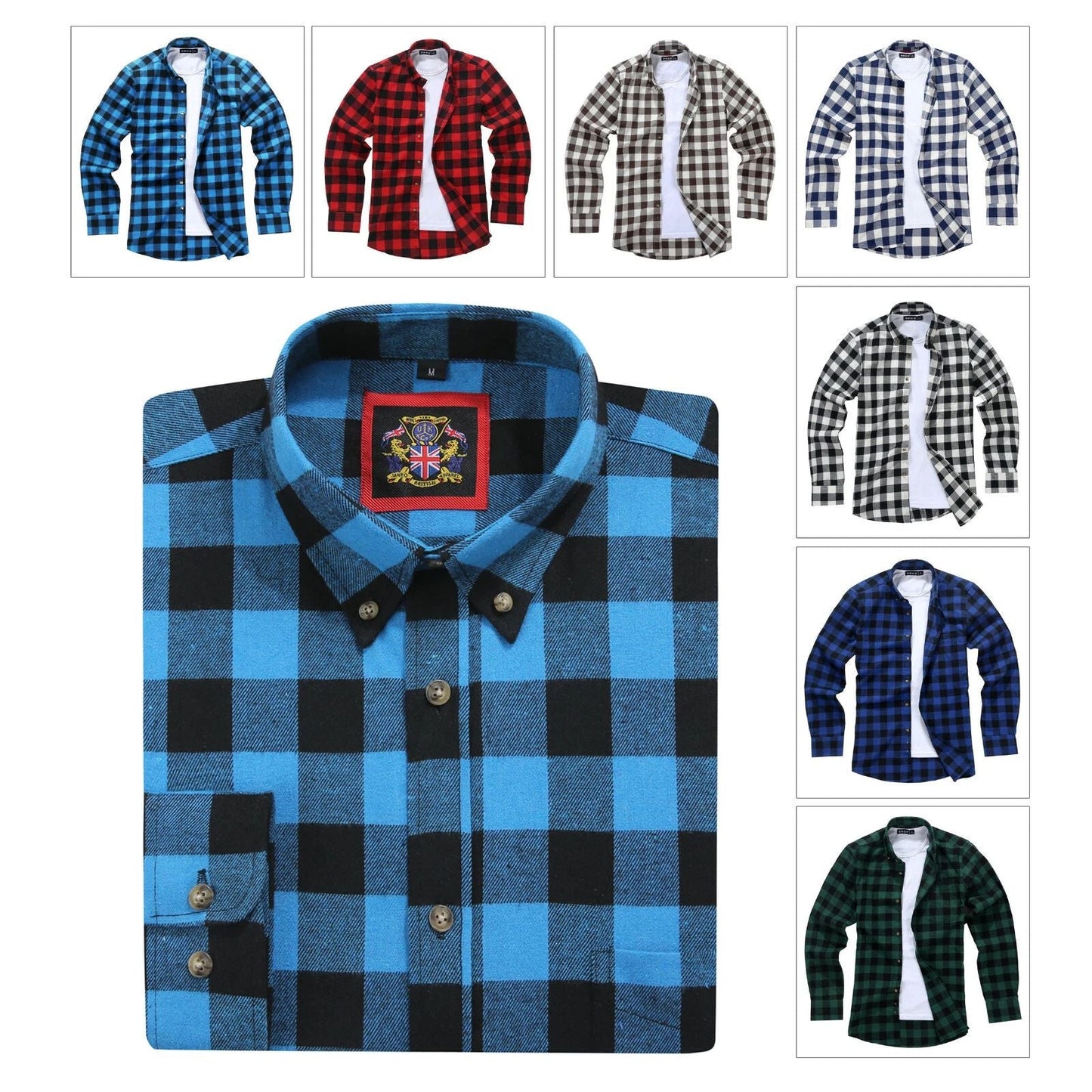 Mens Flannel Shirt Lumberjack Check Tartan,Oxford Casual Brushed Cotton Blend Unisex T-shirt, Sweatshirt, Hoodie, Long Sleeve Tee - T-Shirt, Sweatshirt, Hoodie