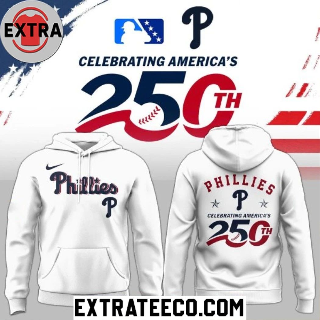 Philadelphia Phillies 250th Celebrating Americas 2026 White Logo Two Sided Shirt Unisex T-shirt, Sweatshirt, Hoodie, Long Sleeve Tee - T-Shirt, Sweatshirt, Hoodie