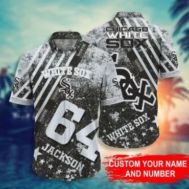 Personalized Chicago White Sox Tropical Breeze Hawaiian Shirt Unisex T-shirt, Sweatshirt, Hoodie, Long Sleeve Tee - T-Shirt, Sweatshirt, Hoodie