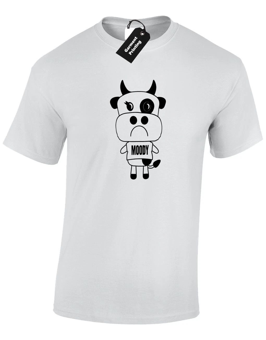 Moody Cow Funny Cute Summer Design Fashion New Unisex T-Shirt Unisex T-shirt, Sweatshirt, Hoodie, Long Sleeve Tee - T-Shirt, Sweatshirt, Hoodie