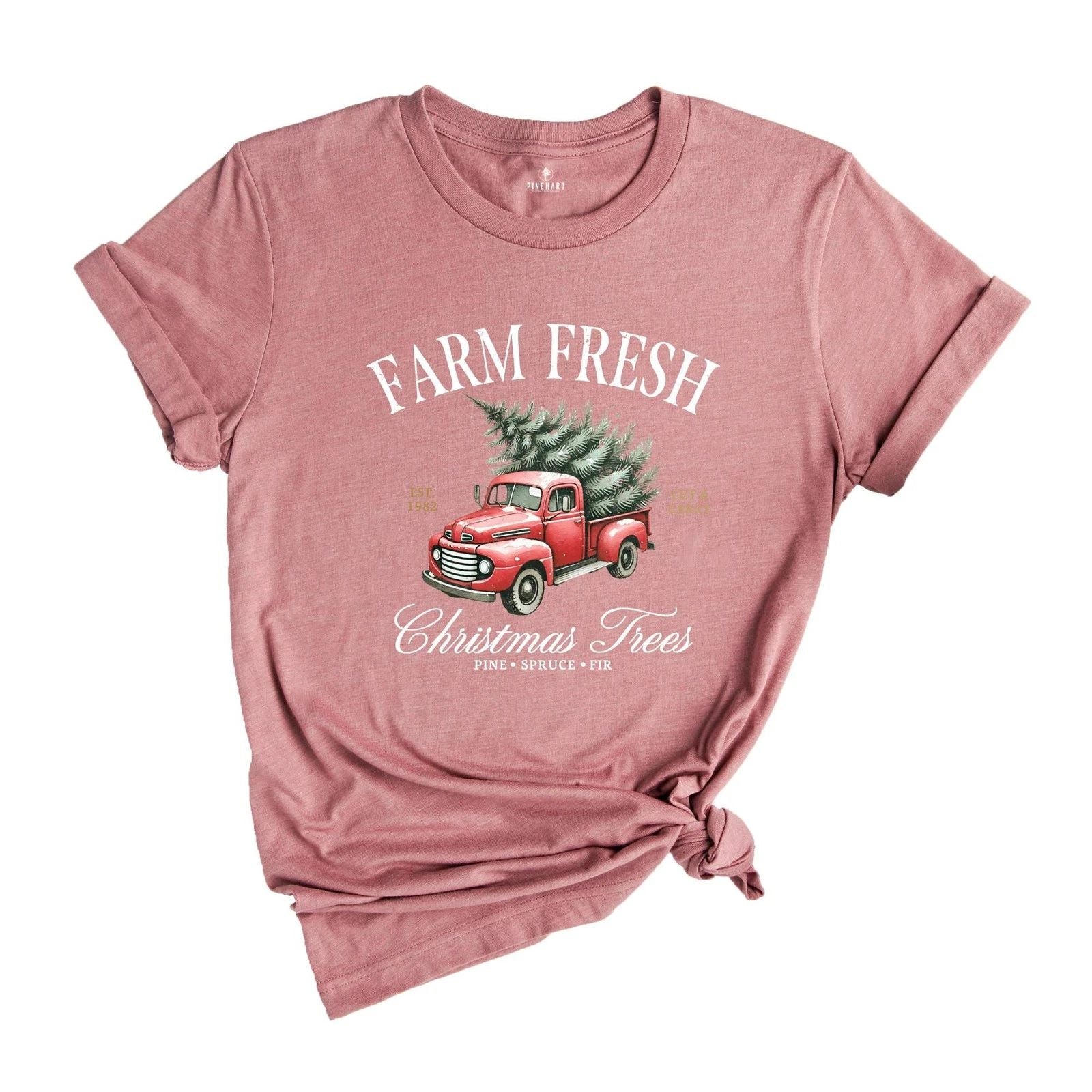 Farm Fresh Christmas Shirt, Holiday Shirt, Cute Christmas Shirt, Christmas Trees Unisex T-shirt, Sweatshirt, Hoodie, Long Sleeve Tee - T-Shirt, Sweatshirt, Hoodie