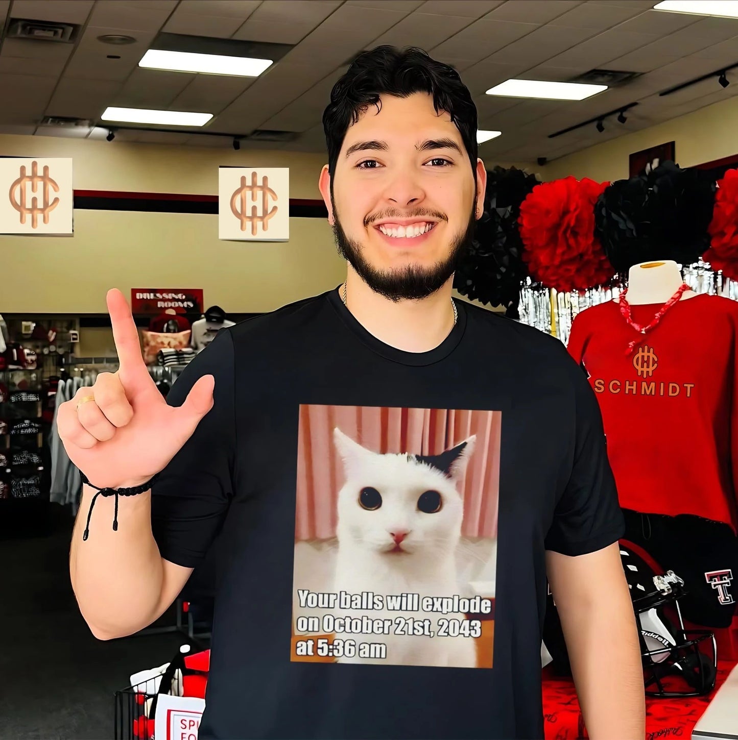 Your balls will explode on October 21st 2043 cat meme shirt Unisex T-shirt, Sweatshirt, Hoodie, Long Sleeve Tee - T-Shirt, Sweatshirt, Hoodie