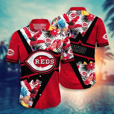 Cincinnati Reds Pineapple Paradise Hawaiian Shirt Unisex T-shirt, Sweatshirt, Hoodie, Long Sleeve Tee - T-Shirt, Sweatshirt, Hoodie