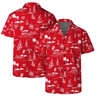 Washington Nationals Capital Tropics Hawaiian Shirt Unisex T-shirt, Sweatshirt, Hoodie, Long Sleeve Tee - T-Shirt, Sweatshirt, Hoodie