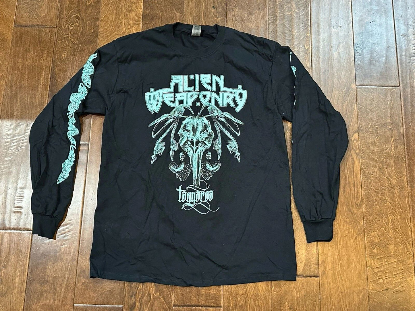 Alien Weaponry Tangaroa Official Tour Gildan T Shirt Long Sleeve Size 4XL Unisex T-shirt, Sweatshirt, Hoodie, Long Sleeve Tee - T-Shirt, Sweatshirt, Hoodie