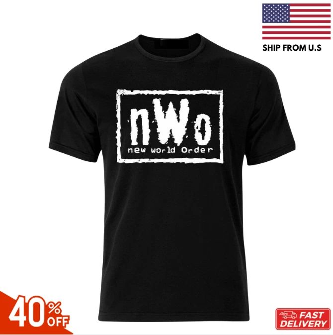 New World Order T-Shirt nWo Logo WCW Professional Wrestling T Shirt Tee reprint Unisex T-shirt, Sweatshirt, Hoodie, Long Sleeve Tee - T-Shirt, Sweatshirt, Hoodie