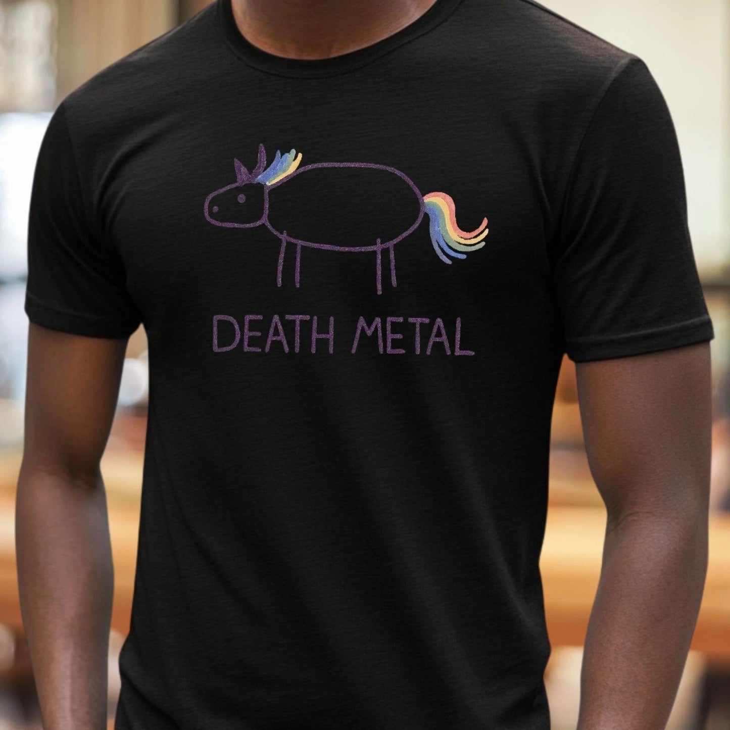 Mens Heavy Metal Unicorn Motif Cotton T-Shirt Size S to 5XL Unisex T-shirt, Sweatshirt, Hoodie, Long Sleeve Tee - T-Shirt, Sweatshirt, Hoodie