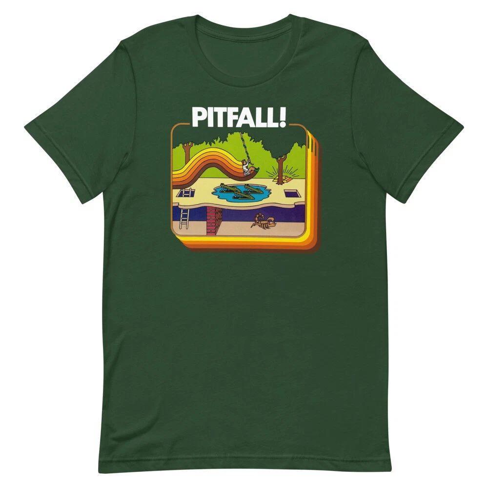 PITFALL Atari Games 70s Graphic Vintage Style Short-Sleeve Unisex T-Shirt Unisex T-shirt, Sweatshirt, Hoodie, Long Sleeve Tee - T-Shirt, Sweatshirt, Hoodie