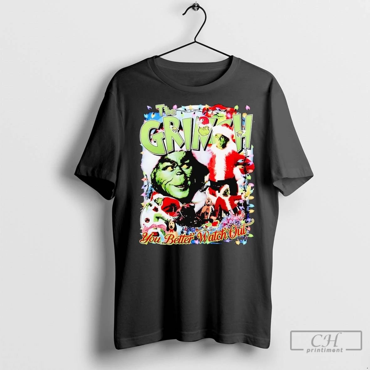 Premium The Grinch You Better Watch Out Christmas 2 Sided Unisex T-shirt, Sweatshirt, Hoodie, Long Sleeve Tee - T-Shirt, Sweatshirt, Hoodie