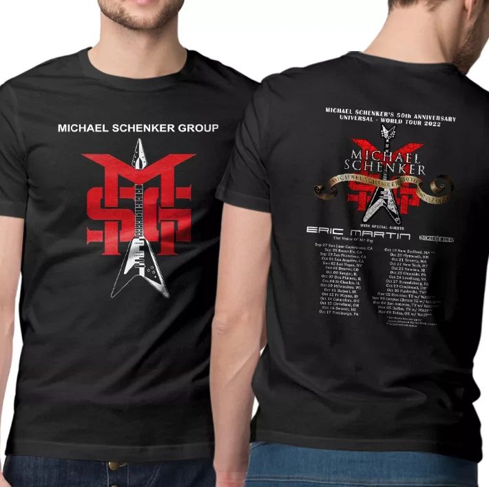 Michael Schenker Group 50th Anniversary Universal World Tour 2022 T-Shirt Unisex T-shirt, Sweatshirt, Hoodie, Long Sleeve Tee - T-Shirt, Sweatshirt, Hoodie