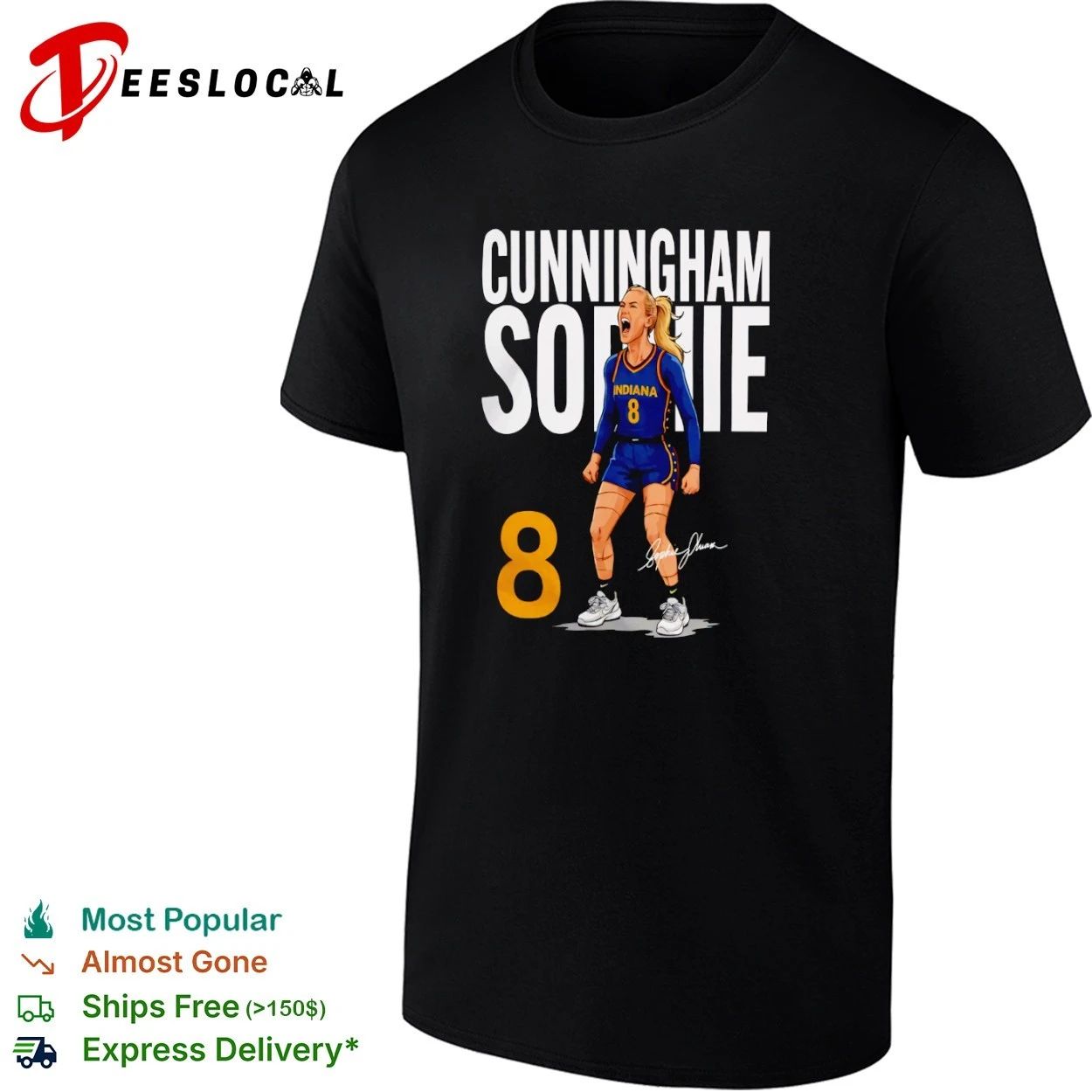Sophie Cunningham In a World Full of Bullies Indiana Fever T-shirt Unisex T-shirt, Sweatshirt, Hoodie, Long Sleeve Tee - T-Shirt, Sweatshirt, Hoodie