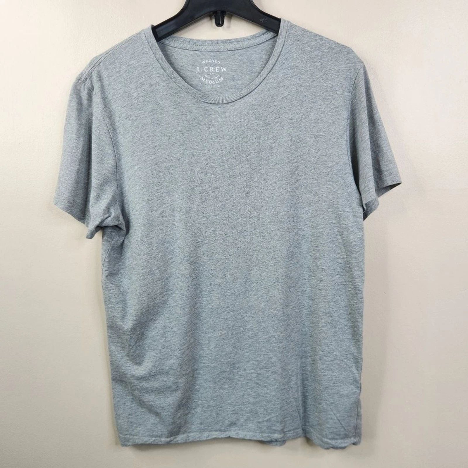 J. Crew Mens Short Sleeve Washed Heather Gray Cotton Tee Medium Unisex T-shirt, Sweatshirt, Hoodie, Long Sleeve Tee - T-Shirt, Sweatshirt, Hoodie