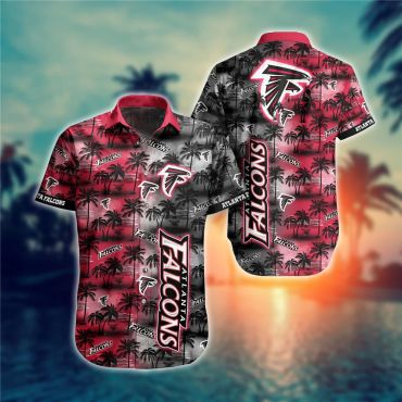 Atlanta Falcons Palm Sunset Hawaiian Shirt Unisex T-shirt, Sweatshirt, Hoodie, Long Sleeve Tee - T-Shirt, Sweatshirt, Hoodie