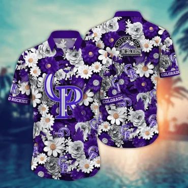Colorado Rockies Daisy Delight Hawaiian Shirt Unisex T-shirt, Sweatshirt, Hoodie, Long Sleeve Tee - T-Shirt, Sweatshirt, Hoodie