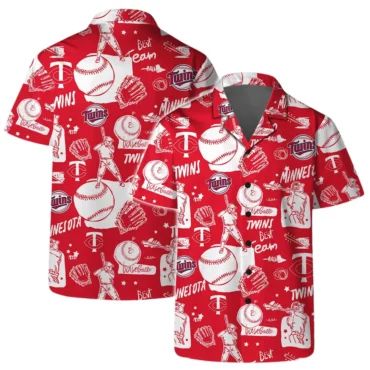 Minnesota Twins Red All-Star Hawaiian Shirt Unisex T-shirt, Sweatshirt, Hoodie, Long Sleeve Tee - T-Shirt, Sweatshirt, Hoodie