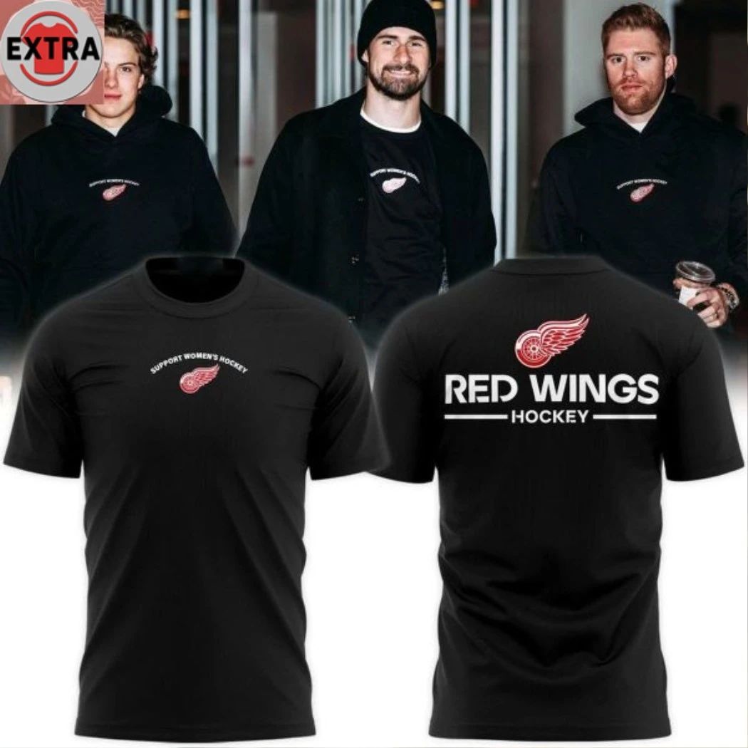 Detroit Red Wings Always Supporting Womens Hockey 2026 Logo Two Sided Shirt  Perfect Gift for Men & Women - T-Shirt, Sweatshirt, Hoodie
