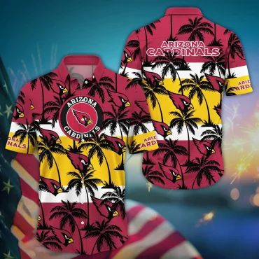 Arizona Cardinals Tropical Horizon Hawaiian Shirt Unisex T-shirt, Sweatshirt, Hoodie, Long Sleeve Tee - T-Shirt, Sweatshirt, Hoodie