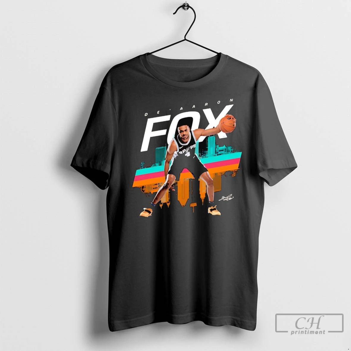 Premium Deaaron Fox Post Moves Skyline San Antonio Spurs Unisex T-shirt, Sweatshirt, Hoodie, Long Sleeve Tee - T-Shirt, Sweatshirt, Hoodie