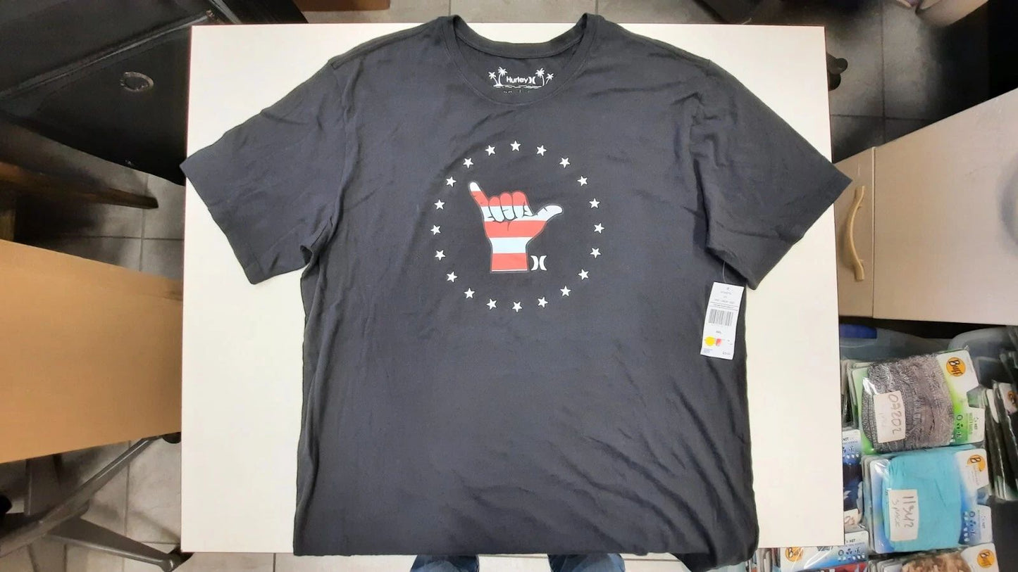Hurley )( Everyday Washed Men's T-Shirt Short Sleeve, Black, Size XXL, NEW!! Unisex T-shirt, Sweatshirt, Hoodie, Long Sleeve Tee - T-Shirt, Sweatshirt, Hoodie