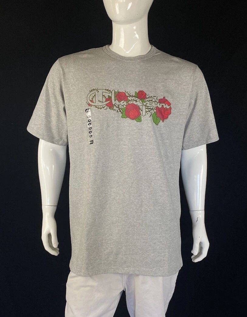 Champion NEW Gray with Red Roses Front Logo T Shirt, Men's Size XL Unisex T-shirt, Sweatshirt, Hoodie, Long Sleeve Tee - T-Shirt, Sweatshirt, Hoodie