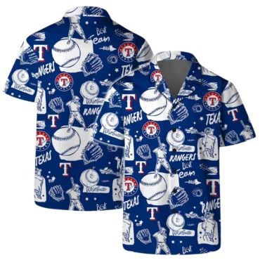 Texas Rangers All-Star Play Hawaiian Shirt Unisex T-shirt, Sweatshirt, Hoodie, Long Sleeve Tee - T-Shirt, Sweatshirt, Hoodie