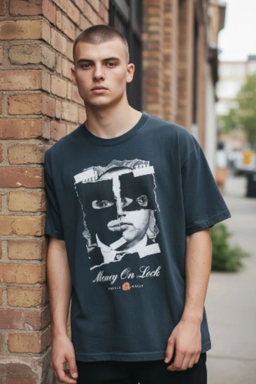 Muerte Shirt Mens Medium Black Streetwear Tee Hustle Daily Money On Lock Graphic Unisex T-shirt, Sweatshirt, Hoodie, Long Sleeve Tee - T-Shirt, Sweatshirt, Hoodie