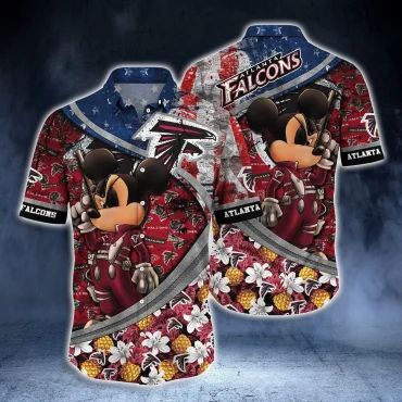 Atlanta Falcons Patriotic Adventure Hawaiian Shirt Unisex T-shirt, Sweatshirt, Hoodie, Long Sleeve Tee - T-Shirt, Sweatshirt, Hoodie