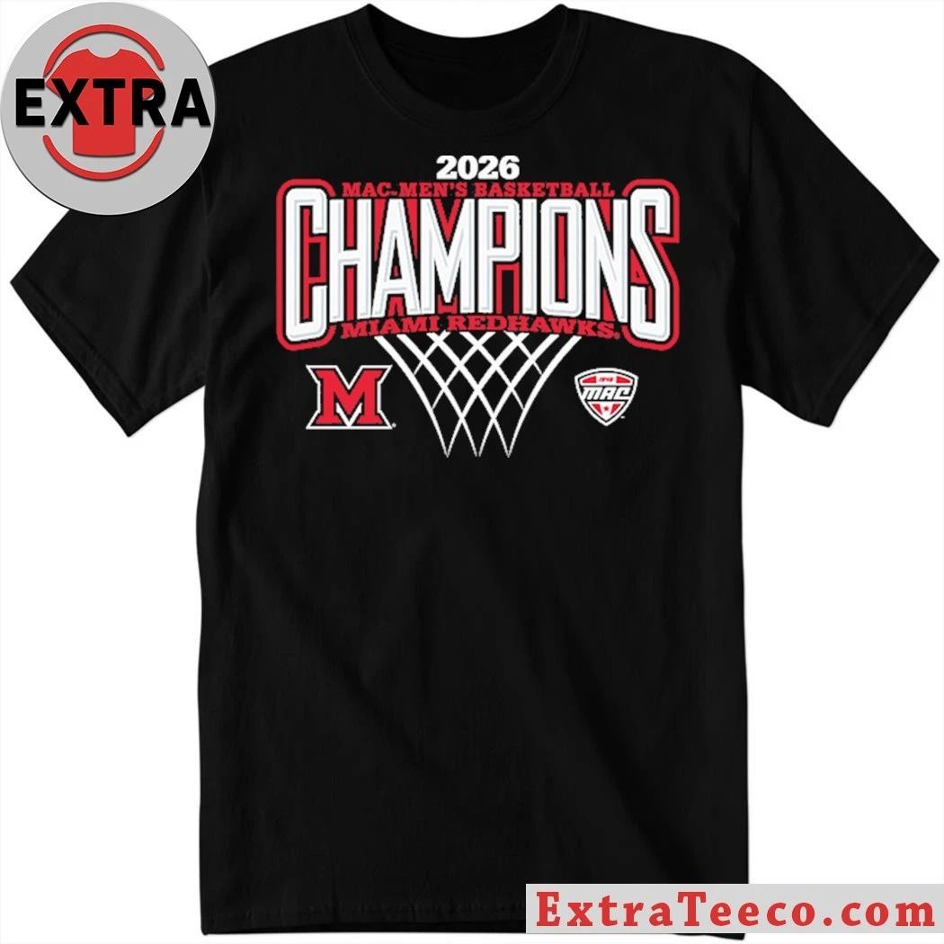 2026 Mac Mens Basketball Champions Miami Redhawks Logo Shirt Unisex T-shirt, Sweatshirt, Hoodie, Long Sleeve Tee - T-Shirt, Sweatshirt, Hoodie