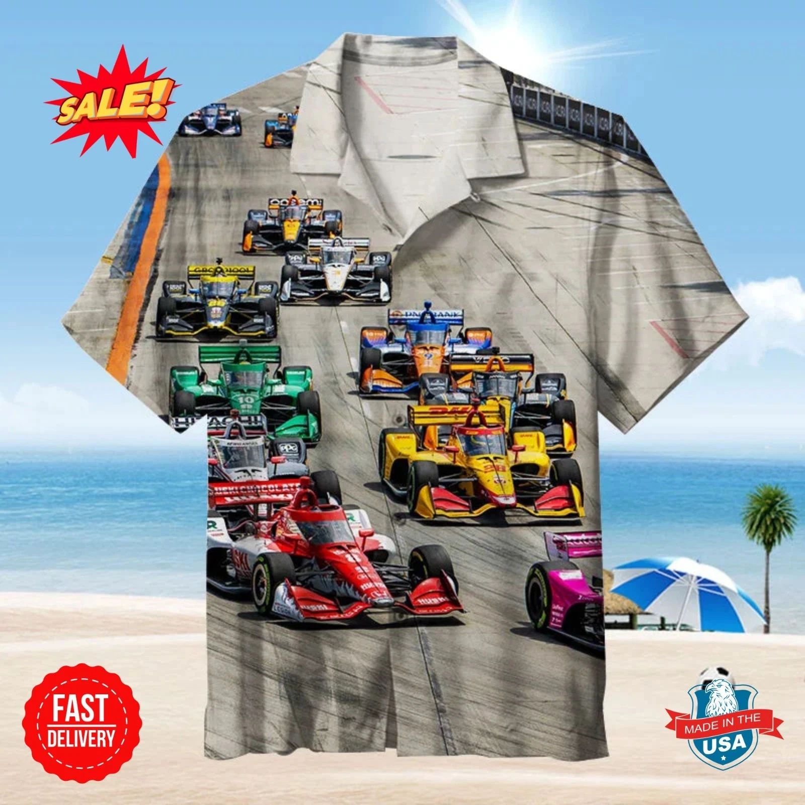 Indy 500 | Unisex Hawaiian Shirt Unisex T-shirt, Sweatshirt, Hoodie, Long Sleeve Tee - T-Shirt, Sweatshirt, Hoodie
