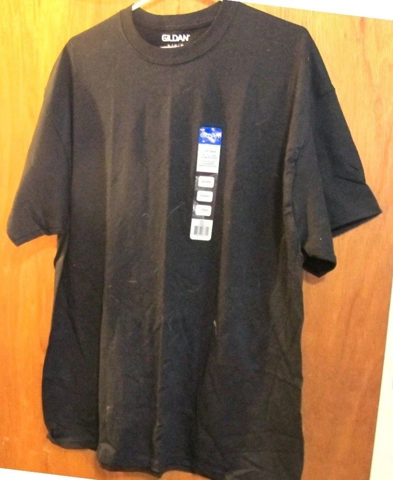 2 Gildan Adult T-Shirts Black Size Medium ~ 100% Cotton ~ New Unisex T-shirt, Sweatshirt, Hoodie, Long Sleeve Tee - T-Shirt, Sweatshirt, Hoodie
