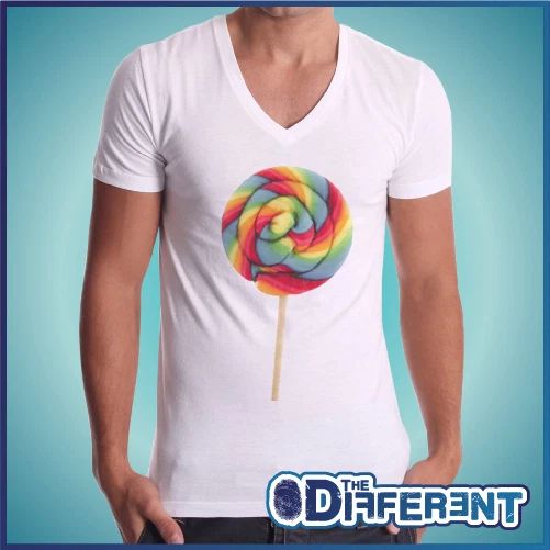 T-shirt V Neck Lollipop Colour The Happiness Is Have My T-shirt New Unisex T-shirt, Sweatshirt, Hoodie, Long Sleeve Tee - T-Shirt, Sweatshirt, Hoodie