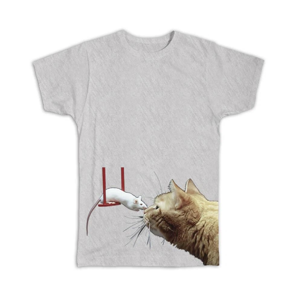 Gift T-Shirt : Cat and Mouse Friend Cute Funny Animal Pet Rat Kitten Unisex T-shirt, Sweatshirt, Hoodie, Long Sleeve Tee - T-Shirt, Sweatshirt, Hoodie