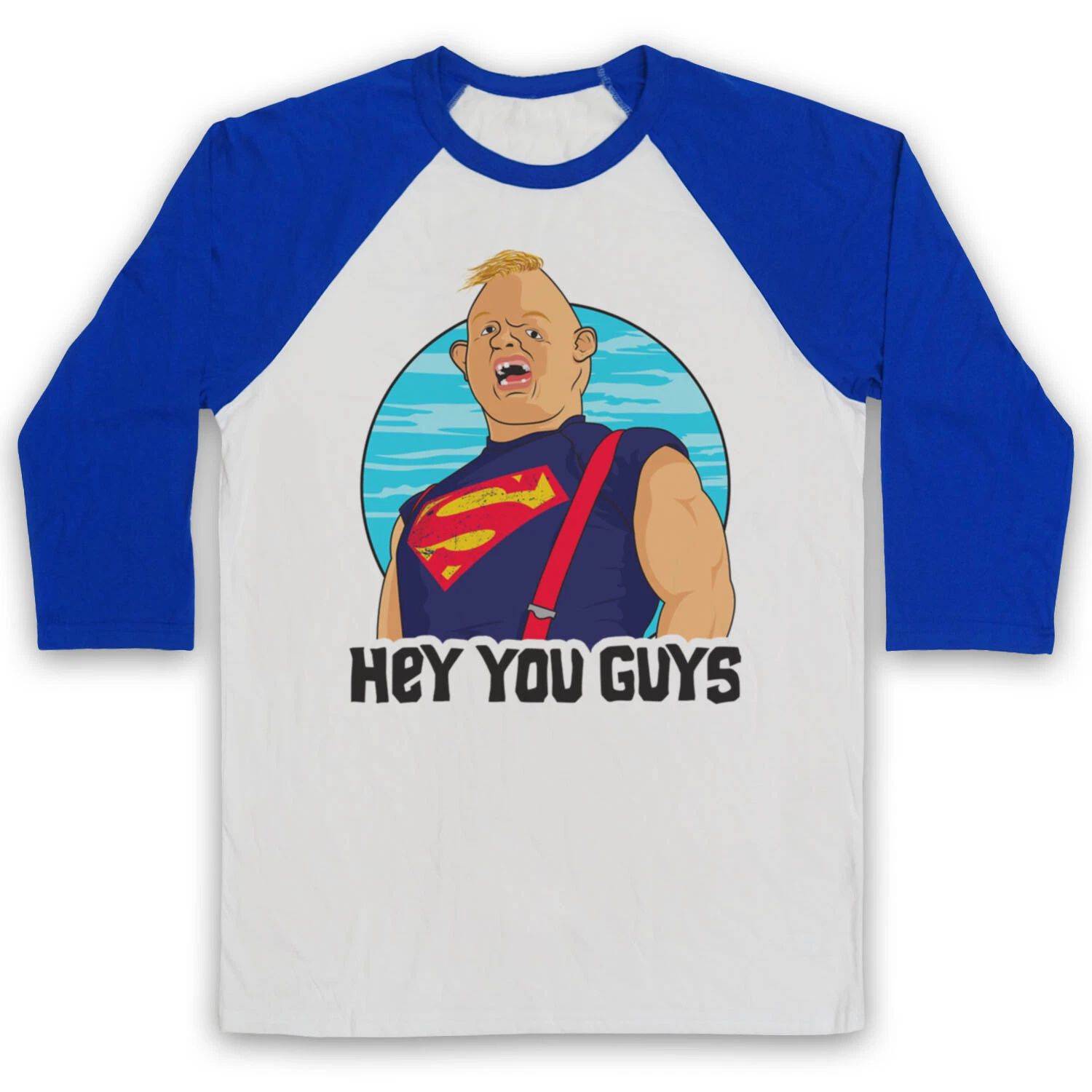 SLOTH HEY YOU GUYS UNOFFICIAL ICONIC GOON DOCKS FILM 3/4 SLEEVE BASEBALL TEE Unisex T-shirt, Sweatshirt, Hoodie, Long Sleeve Tee - T-Shirt, Sweatshirt, Hoodie