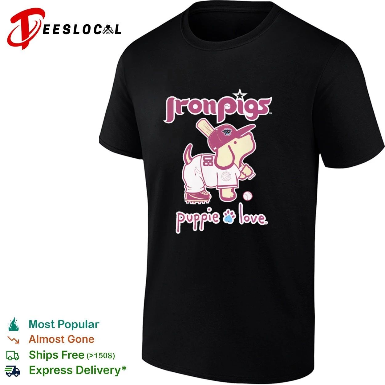 IronPigs Puppie Love Lehigh Valley IronPigs T-shirt Unisex T-shirt, Sweatshirt, Hoodie, Long Sleeve Tee - T-Shirt, Sweatshirt, Hoodie