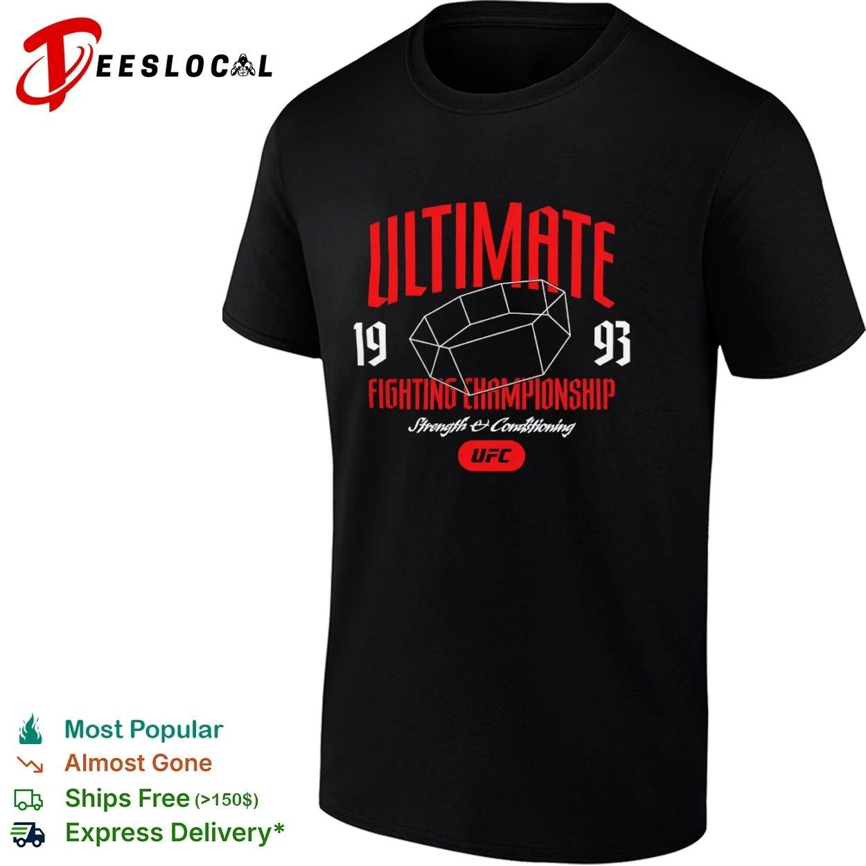 Ultimate 1993 Fighting Championship Strength and Conditioning UFC T-shirt Unisex T-shirt, Sweatshirt, Hoodie, Long Sleeve Tee - T-Shirt, Sweatshirt, Hoodie