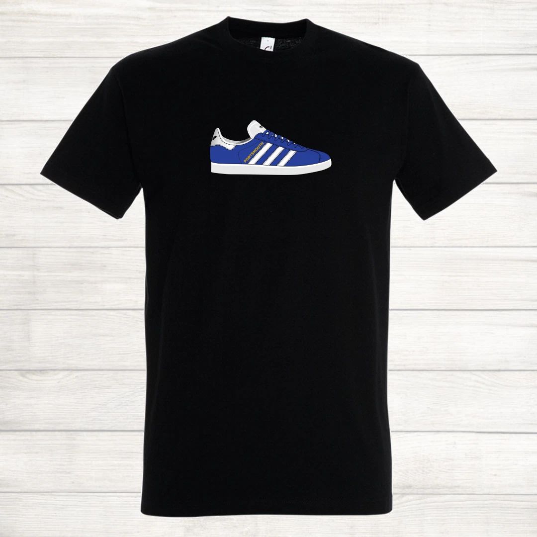 Gazelle Football Portsmouth FC Pompey Fratton Park PFC Top Trainer T Shirt Unisex T-shirt, Sweatshirt, Hoodie, Long Sleeve Tee - T-Shirt, Sweatshirt, Hoodie
