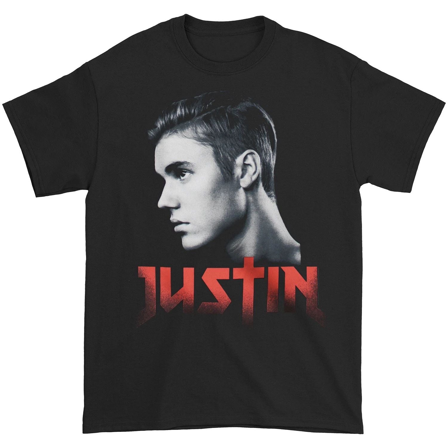 Men's Justin Bieber JUSTIN Slim Fit T-shirt X-Small Black Unisex T-shirt, Sweatshirt, Hoodie, Long Sleeve Tee - T-Shirt, Sweatshirt, Hoodie