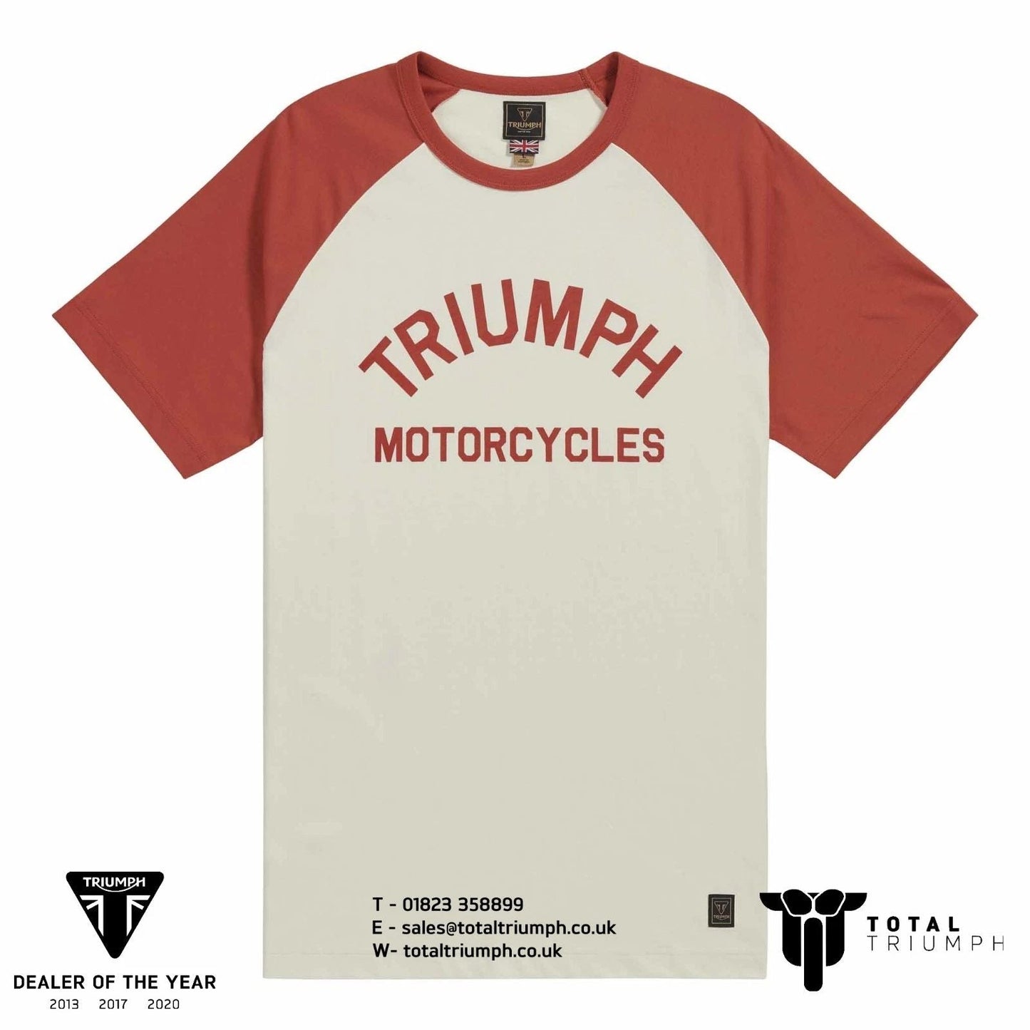 GENUINE Triumph Motorcycles Saltern Logo T-Shirt Rust/Bone New Unisex T-shirt, Sweatshirt, Hoodie, Long Sleeve Tee - T-Shirt, Sweatshirt, Hoodie