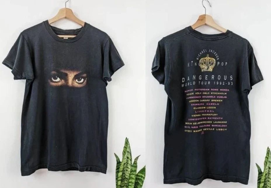 Vintage Michael Jackson T-shirt Merch Dangerous 1992-93 World Tour Unisex T-shirt, Sweatshirt, Hoodie, Long Sleeve Tee - T-Shirt, Sweatshirt, Hoodie