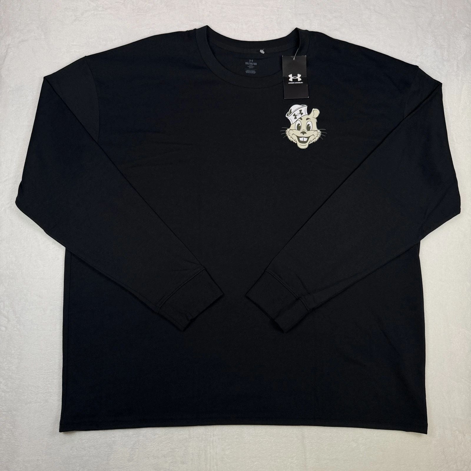 Under Armour Men's Loose Long Sleeve Crew Neck Shirt Size XXL Black Loose Fit Unisex T-shirt, Sweatshirt, Hoodie, Long Sleeve Tee - T-Shirt, Sweatshirt, Hoodie