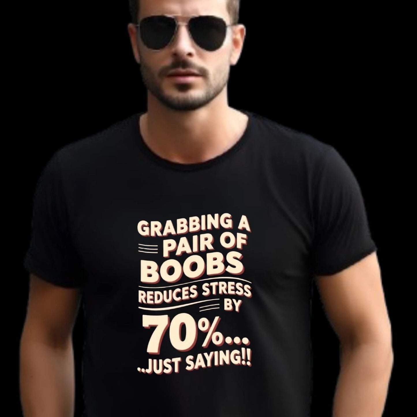Funny Boob Grab Unisex T-Shirt, Stress Reducing Shirt, Humorous Grabbing Boobs Unisex T-shirt, Sweatshirt, Hoodie, Long Sleeve Tee - T-Shirt, Sweatshirt, Hoodie