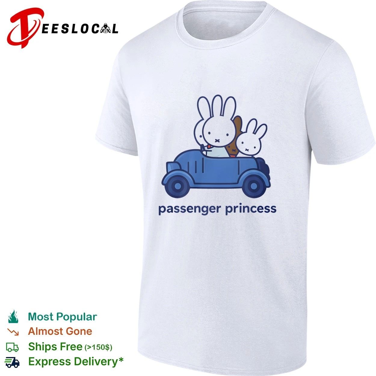 Miffy Passenger Princess Bunny Cute Rabbit T-shirt Unisex T-shirt, Sweatshirt, Hoodie, Long Sleeve Tee - T-Shirt, Sweatshirt, Hoodie
