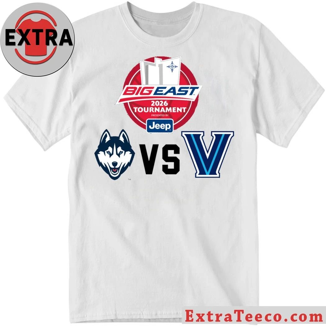 US college basketball between UConn Huskies and Villanova Wildcats Logo Shirt Unisex T-shirt, Sweatshirt, Hoodie, Long Sleeve Tee - T-Shirt, Sweatshirt, Hoodie