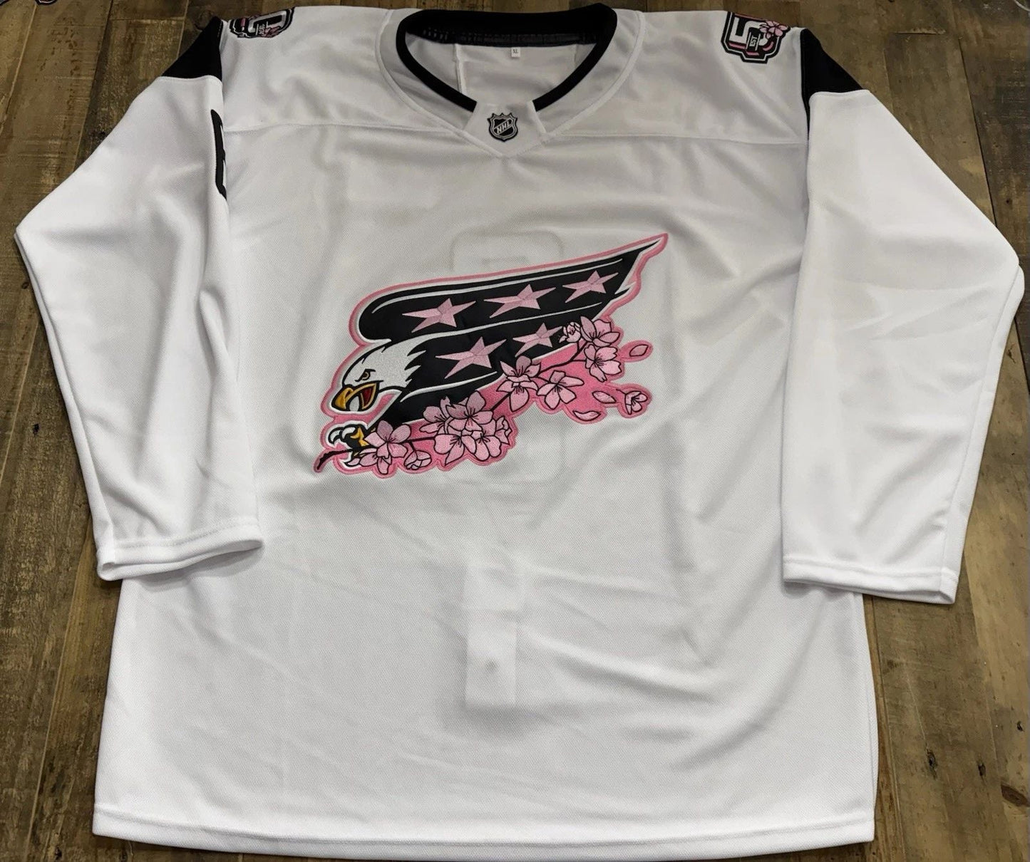 Jakob Chychrun Washington Capitals Custom Cherry Blossom Hockey Jersey Unisex T-shirt, Sweatshirt, Hoodie, Long Sleeve Tee - T-Shirt, Sweatshirt, Hoodie