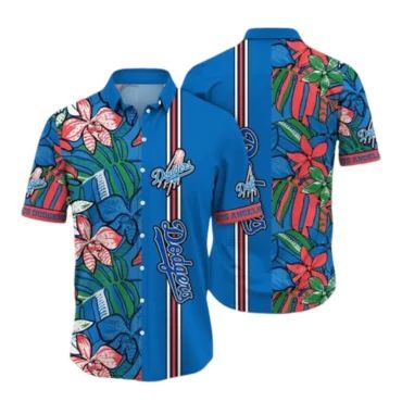 Los Angeles Dodgers Tropical Splash Hawaiian Shirt Unisex T-shirt, Sweatshirt, Hoodie, Long Sleeve Tee - T-Shirt, Sweatshirt, Hoodie